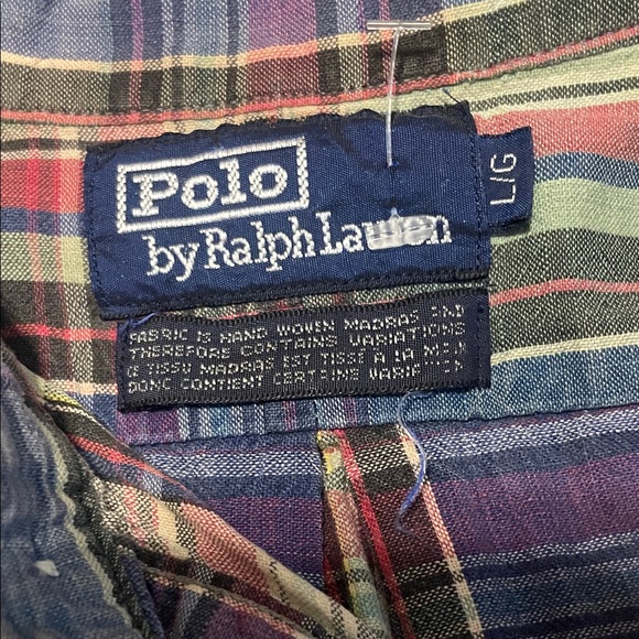 Polo by Ralph Lauren Blue, Green and Red Plaid Button-Down Shirt - Picture 2 of 10